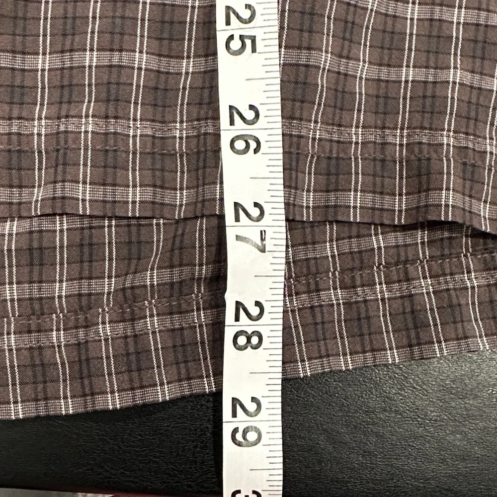The North Face Men's Gray Plaid Button-Down Shirt